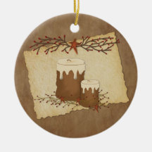 Country Candles Ornament