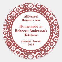 Country Canning Labels for Homemade Jams, Jellies Sticker