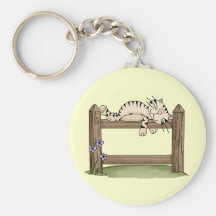 Country Cat Nap Key Chains