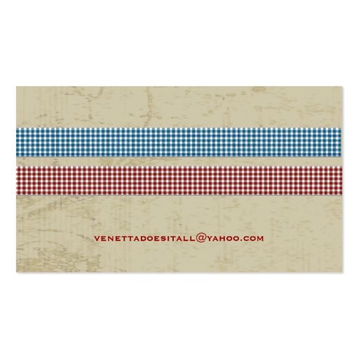 Country Charm Business Card (back side)