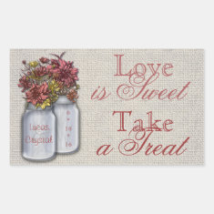Country Charm Red Candy Buffet Sticker