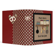 Country Check Recipe Binder