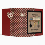 Country Check Recipe Binder