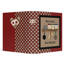 Country Check Recipe Binder