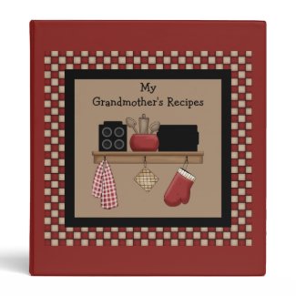 Country Check Recipe Binder 2