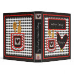 Country Checkered Kitchen Cooking Binders