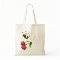 Country Cherries · Bee & Cherries Tote Bags