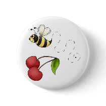 Country Cherries · Bee & Cherries Pins