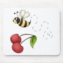 Country Cherries · Bee & Cherries Mouse Pad