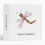 Country Cherries · Brown & Pink Dragonfly Vinyl Binders