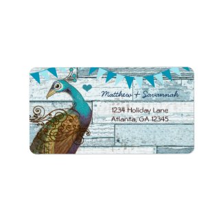 Country Chic Aqua Bunting Vintage Peacock