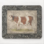 Country Chic Cow by Kate McRostie mousepads