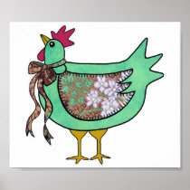 Country Chicken Posters