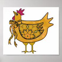 Country Chicken Print
