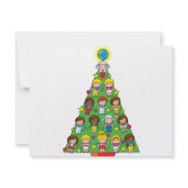 Country Children Christmas Tree Invitations
