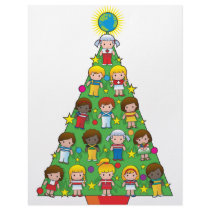 Country Children Christmas Tree letterhead by mariabellimages Country Children Christmas Tree letterhead