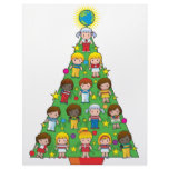 Country Children Christmas Tree Customized Letterhead