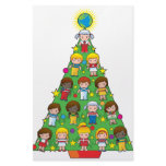 Country Children Christmas Tree Customized Stationery
