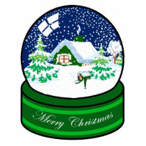 Country Christmas Cottage Ornament photo sculptures