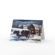 COUNTRY CHRISTMAS: COWS: SILENT NIGHT CARDS