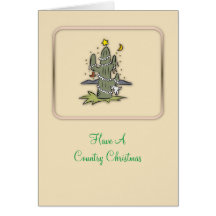 Country Christmas Greeting Card