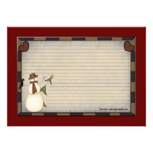 Country Christmas Recipe Cards Announcement