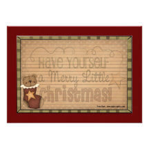 Country Christmas Recipe Cards Announcement