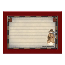 Country Christmas Recipe Cards Personalized Invitation