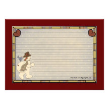 Country Christmas Recipe Cards Invitation