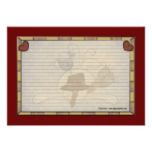 Country Christmas Recipe Cards Invitation