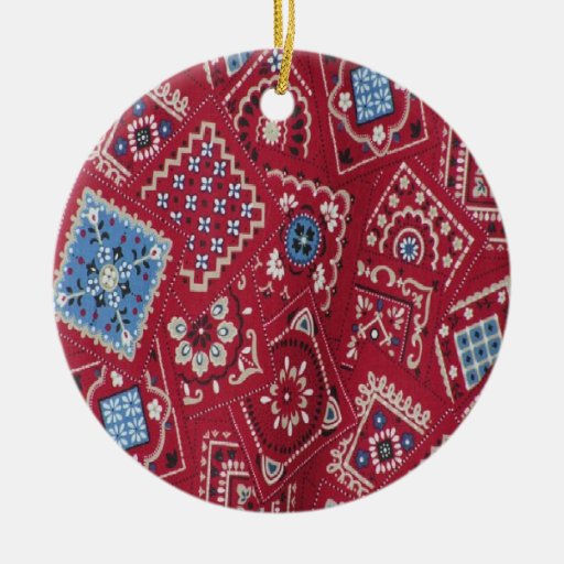 country christmas red bandana ceramic ornament zazzle country christmas red bandana ceramic ornament zazzle