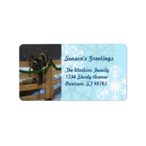 Country Christmas Return Address Label
