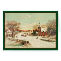 Country Christmas Services - Vintage Card