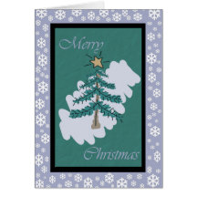 country christmas tree cards