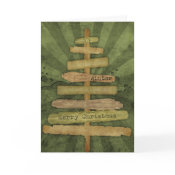 Country Christmas Tree Christmas Card card