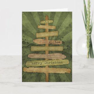 Country Christmas Tree Christmas Card card