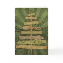 Country Christmas Tree Christmas Card