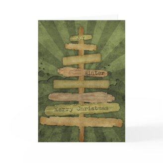 Country Christmas Tree Christmas Card