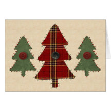Country Christmas Trees Card