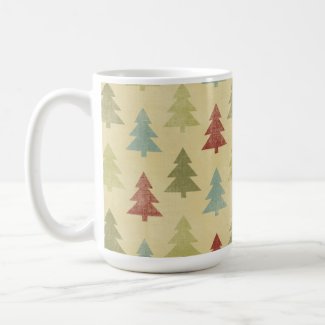 Country Christmas Trees Holiday Mugs