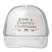 Country Christmas Trucker Hats