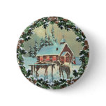 COUNTRY CHURCH & WREATH by SHARON SHARPE buttons