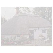 Country cottage, Britain  flowers Custom Letterhead