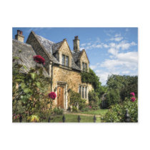 Country Cottage HDR art postcard postcards