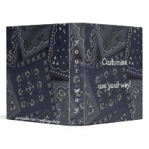 Country Cowboy Blue Bandana Avery Binder