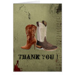 Country Cowboy Boots Western Wedding Favor Cards