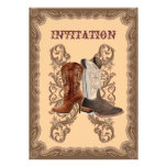 Country Cowboy Boots Western Wedding Invitation