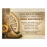 country cowboy style birthday invitations