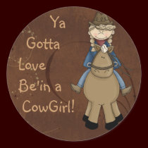 Country Cowgirl Stickers