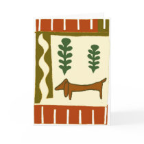 Country Dachshund Season's Greetings cards by figstreetstudio Country Dachshund Season's Greetings cards